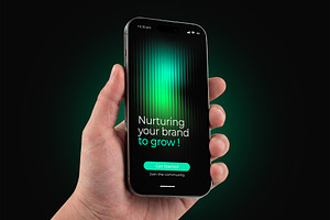 Smartphone Mockup with Dark Screen, an iPhone Mockup by graphypix