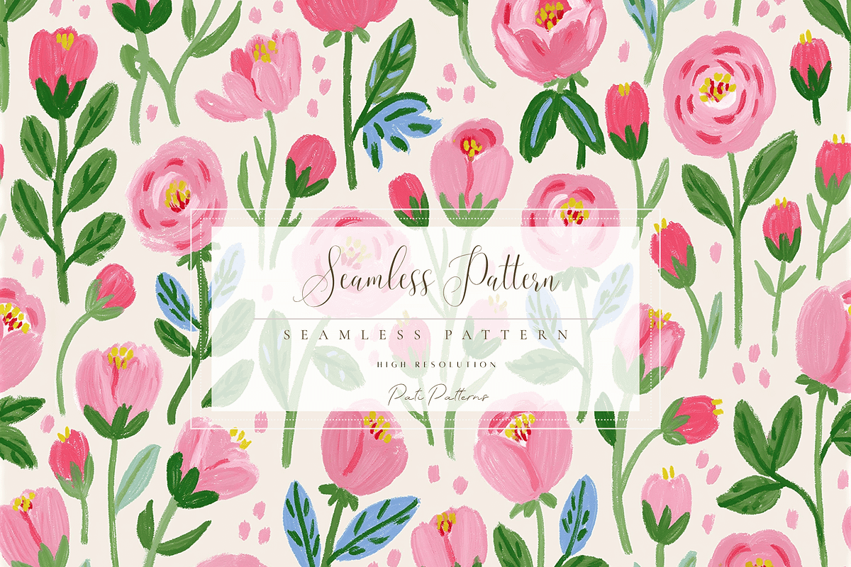 Pink Rosebud Seamless Pattern PNG, a Pattern Graphic by Pati Charm Studio (Photo 1 of 6)