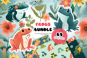 Frogs in Flowers