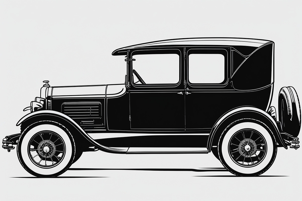 Classic Vintage Car Bundle Set, an Illustration by BIPLOB EXPERT (Photo 6 of 9)