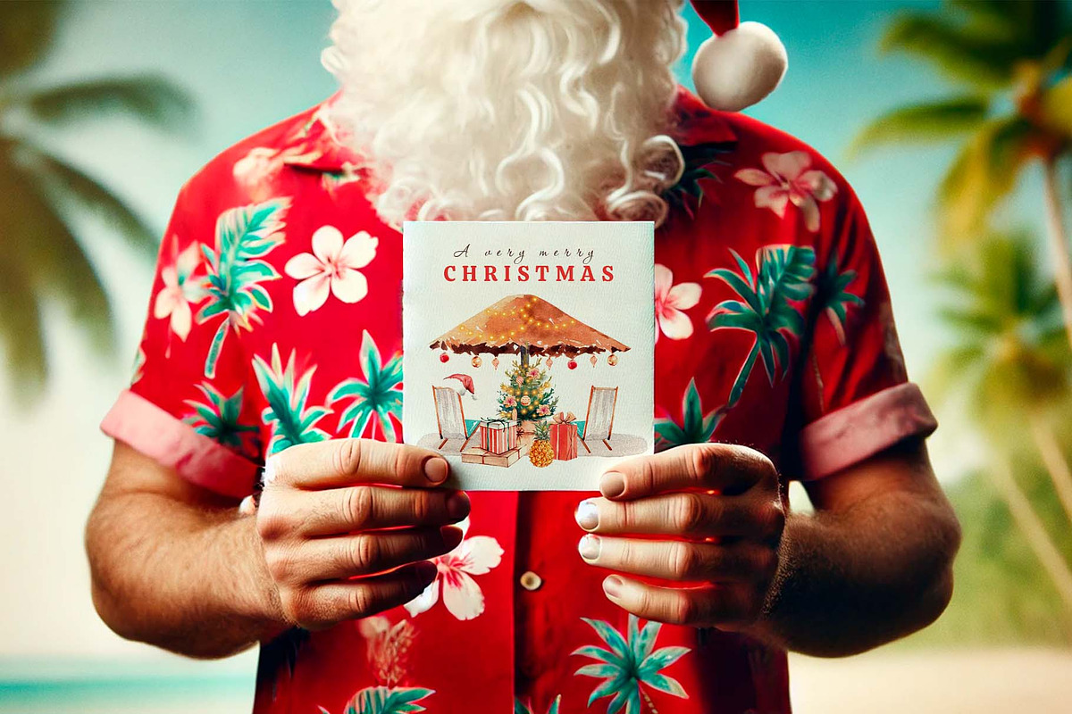 Watercolor Tropical Christmas set, a Seasonal Illustration by VerAna (Photo 6 of 19)