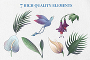 Tropical Garden Pattern Collection, a Wallpaper Graphic by sizileon (Thumbnail 3 of 5)