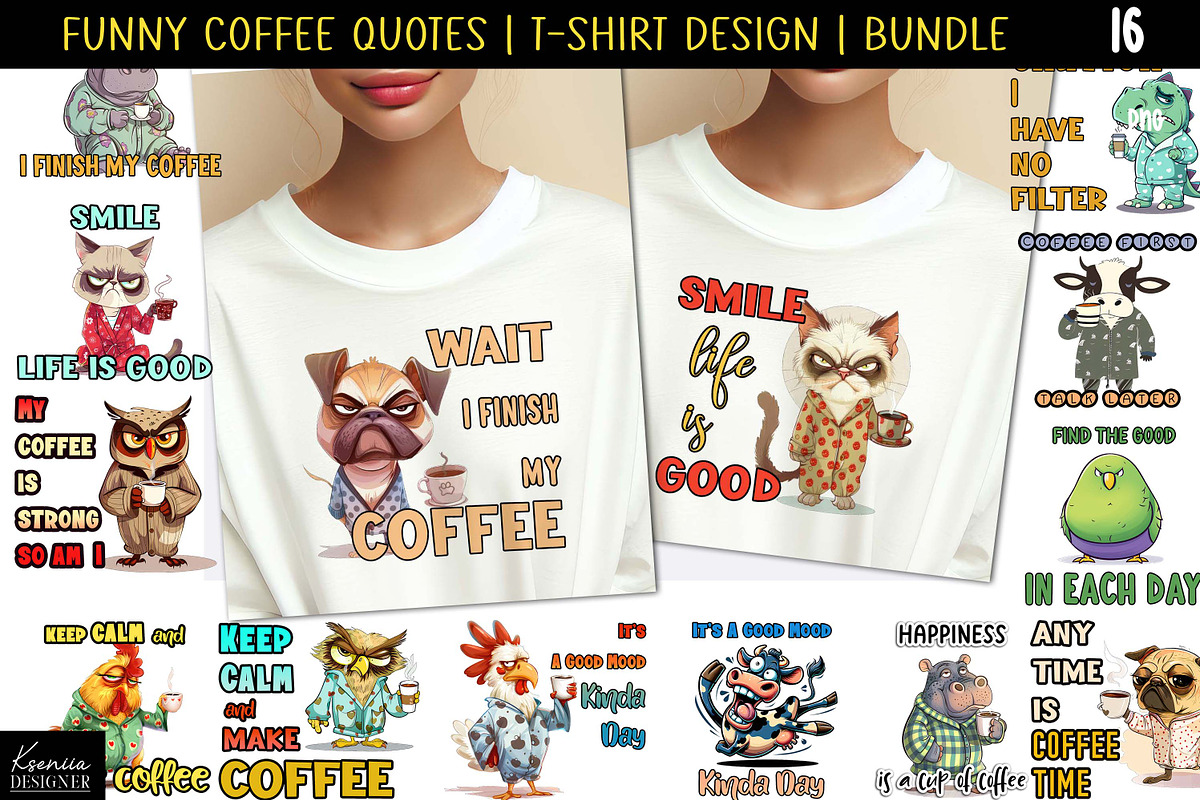 Funny quotes|Positive sayings|Animal, an Animal Illustration by Kseniia_designer's shop (Photo 4 of 10)