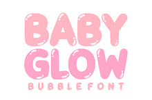 Baby Glow – Bubble Display Font