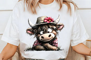 Whimsical Pool Day Highland Cow, an Illustration by designcity5 (Thumbnail 3 of 5)