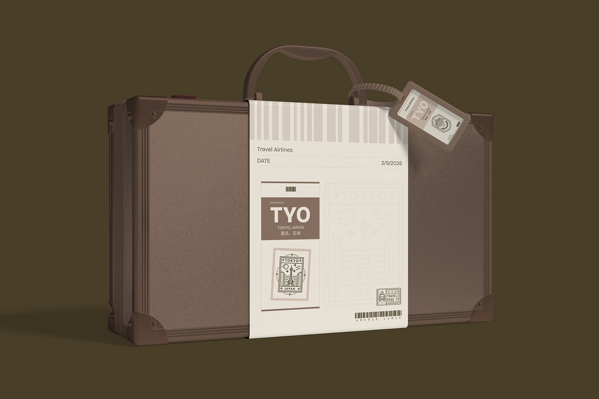 150 Travel Stamps, an Outline Icon by Prosymbols (Photo 5 of 9)