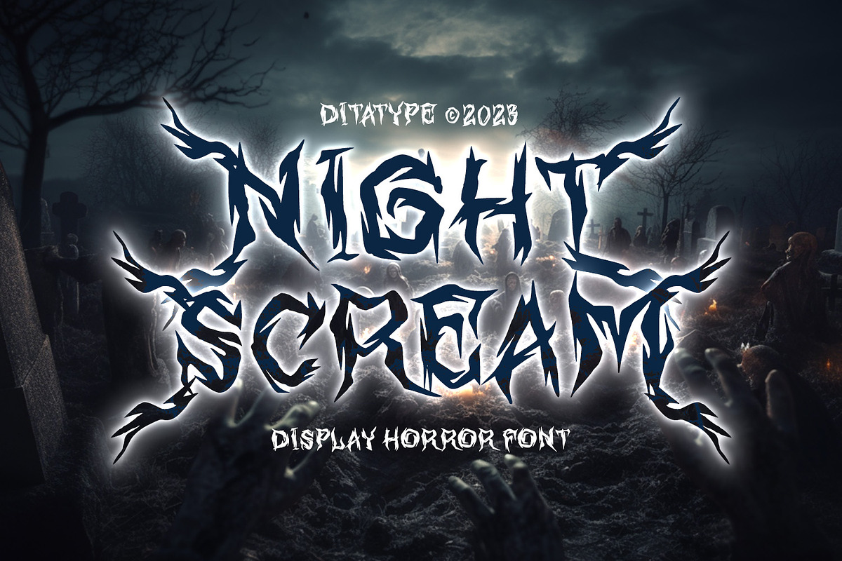 Night Scream, a Handwritten Font by Ditatype (Photo 1 of 10)