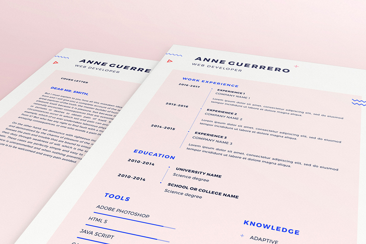 Flat CV/Resume, a Resume Template by Pykhtik Design Shop (Photo 3 of 4)