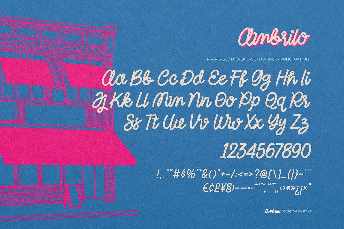 Ambrilo - Cute Candy Font, a Font by ikiiko (Photo 6 of 7)