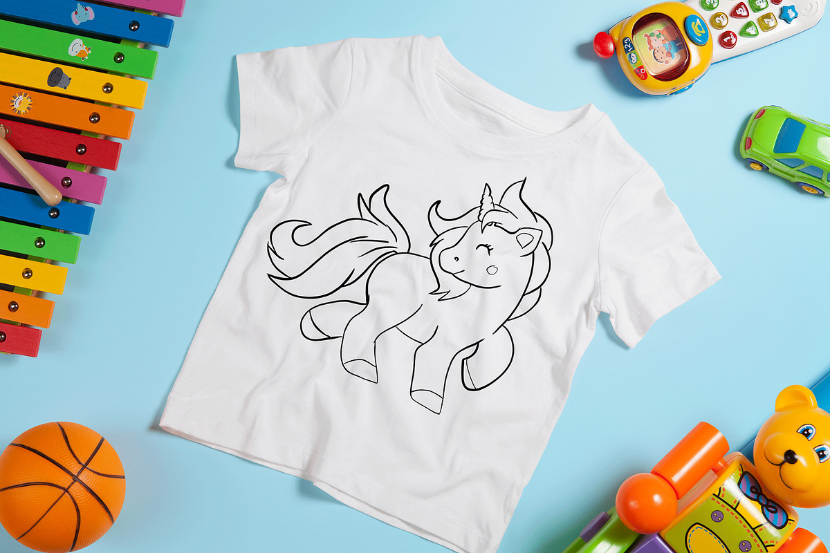 50 Hand Drawn Unicorn T-shirt Design, an Illustration by Character (Photo 3 of 14)