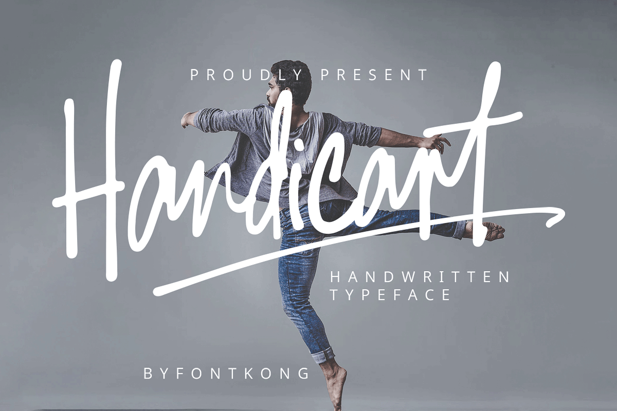 Handicart – A Charming Handwritten, a Handwritten Font by overlaytemplates (Photo 1 of 6)