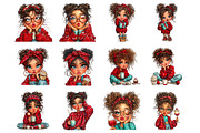 Quirky Girl New Year 2026 Clipart, an Illustration by SinaCreation (Thumbnail 2 of 11)