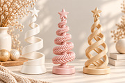 Modern Spiral Christmas Tree STL, a Scene 3D Model by Layerology (Thumbnail 3 of 4)
