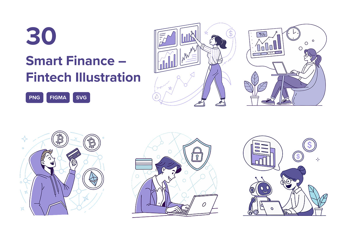 Smart Finance – Fintech Illustration, a Finance Illustration by ZP Design (Photo 1 of 6)