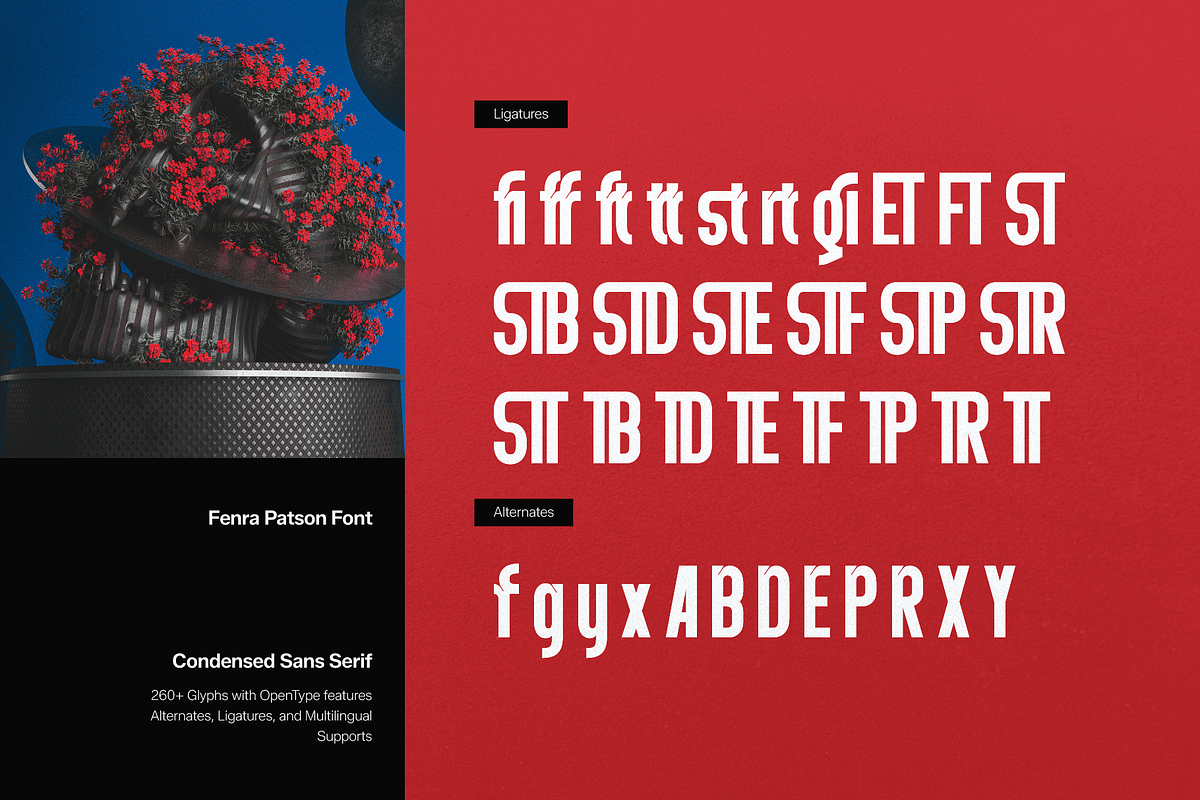 Fenra Patson | Condensed Sans Serif, a Sans Serif Font by gracetype_studio (Photo 11 of 11)