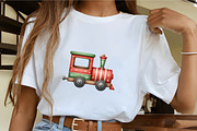 Christmas Toy Train Clipart, an Illustration by CrexoraLab (Thumbnail 4 of 5)