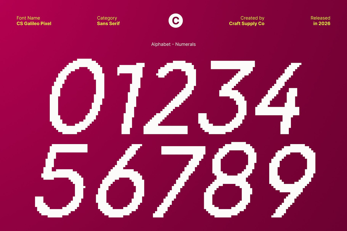 CS Galileo Pixel, a Sans Serif Font by Craft Supply Co. (Photo 5 of 8)