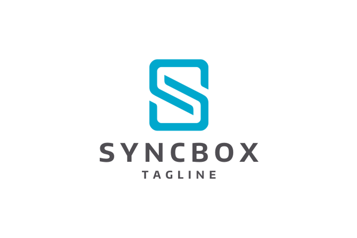 Sync Box Letter S Tech Logo Template, a Branding & Logo Template by yopie (Photo 1 of 4)