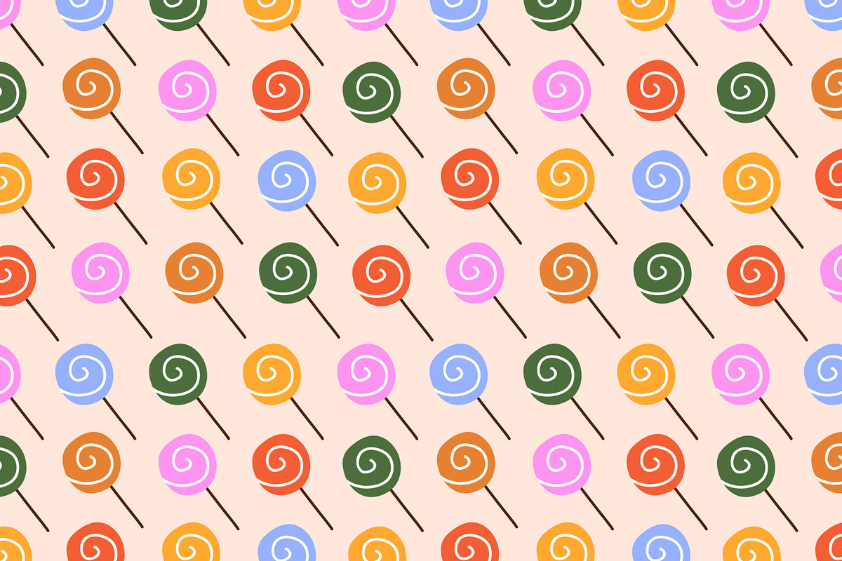 Candies. Sweet seamless patterns set, a Pattern Graphic by Good Studio (Photo 4 of 8)