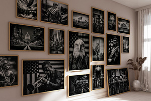American Patriot Wall Art Collection, an Illustration by PrintablesByFranklyn
