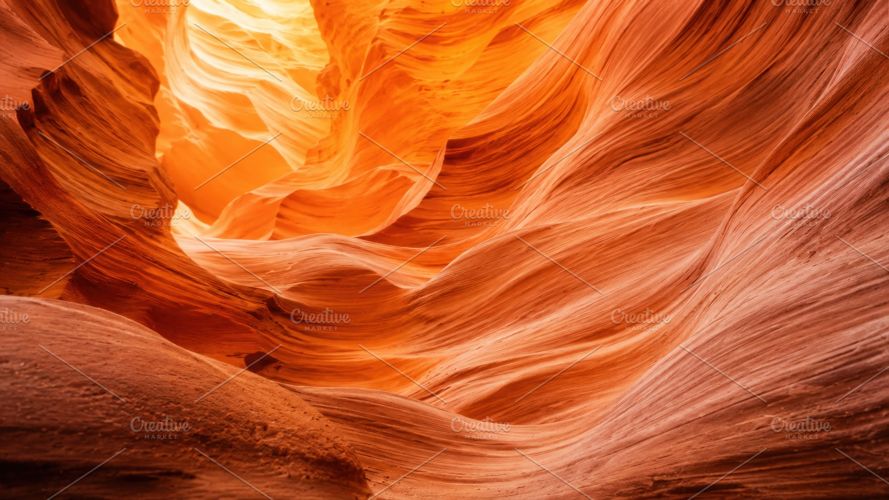 Canyon walls lit by waves, a Photo by Beautiful things