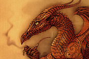 Dragon philosopher, an Animal Illustration by Bakhtiozin art graphic (Thumbnail 2 of 3)