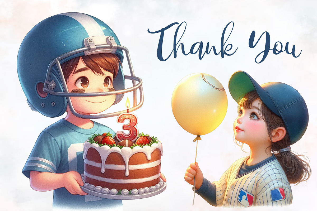 Sports Birthday Watercolor Clipart, an Illustration by RobertsArt (Photo 8 of 8)