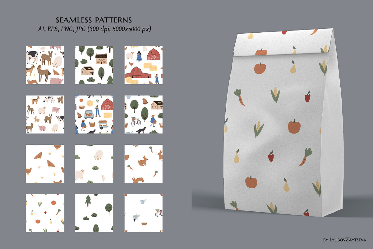 farm life clipart - ai, png, svg, an Animal Illustration by LyubovZaytseva (Photo 10 of 19)