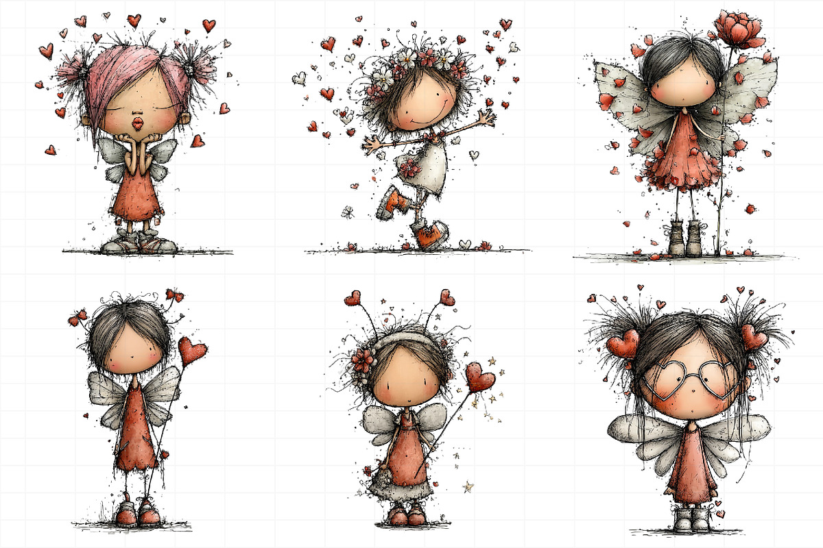 Valentine Fairy Clipart, an Illustration by Daily.Designs (Photo 3 of 5)
