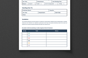 Work Handover Form Template, a Stationery Template by MightyDesign (Thumbnail 3 of 8)