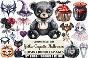 Gothic Coquette Halloween Clipart, an Illustration by Craft Nest (Thumbnail 1 of 6)
