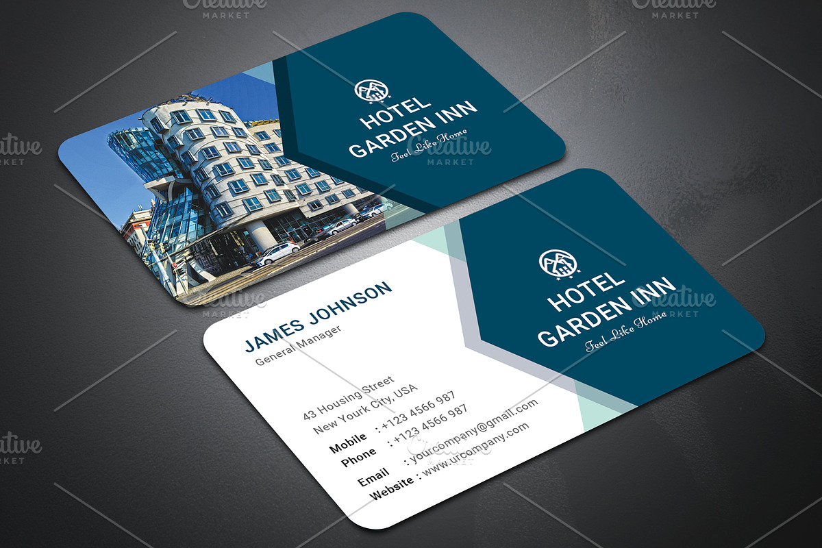 Hotel Business Card, a Business Card Template by graphicsunday (Photo 3 of 5)