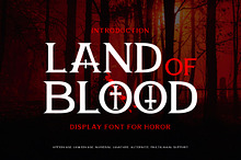 Land Of Blood - Horror Movie Font