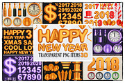 New Year 3D PNG Items Pack, an Object Graphic by pixaroma (Thumbnail 7 of 22)