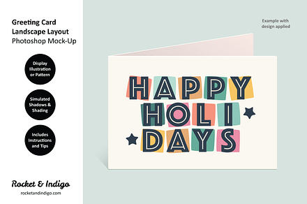 Greeting Card Photoshop Mock-Up 3