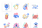 Animated Wedding Stickers, a Duotone Icon by Prosymbols (Thumbnail 7 of 10)