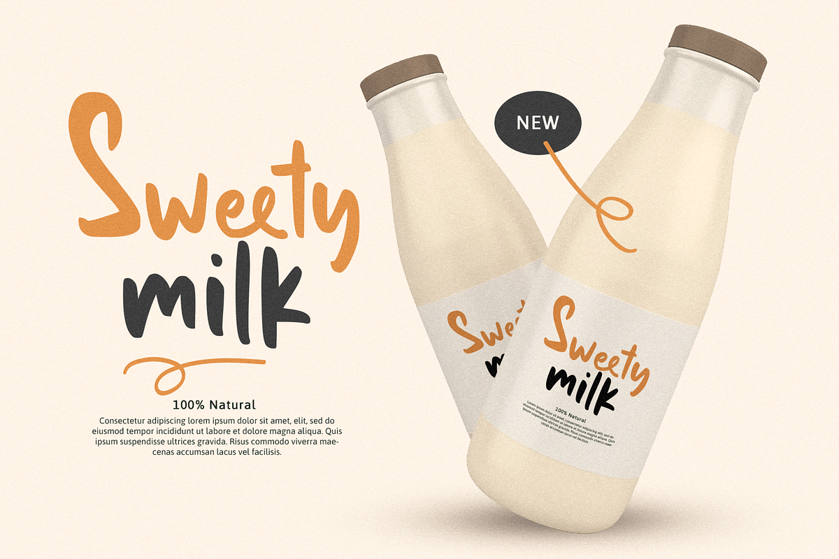 Milk Shine, a Script Font by Muwatta Studio (Photo 3 of 10)