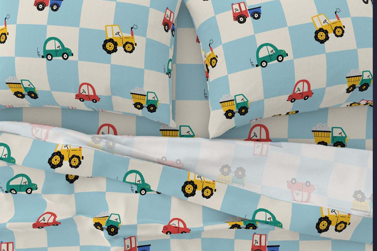 Little Cars Checkerboard Pattern, a Pattern Graphic by Irina Ostapenko (Photo 5 of 5)