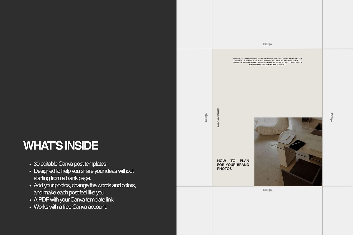 30 Editorial Canva Post Templates, a Marketing Template by With Faith & Love (Photo 8 of 8)