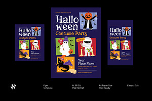 Halloween Costume Party Flyer, a Flyer Template by Neermana