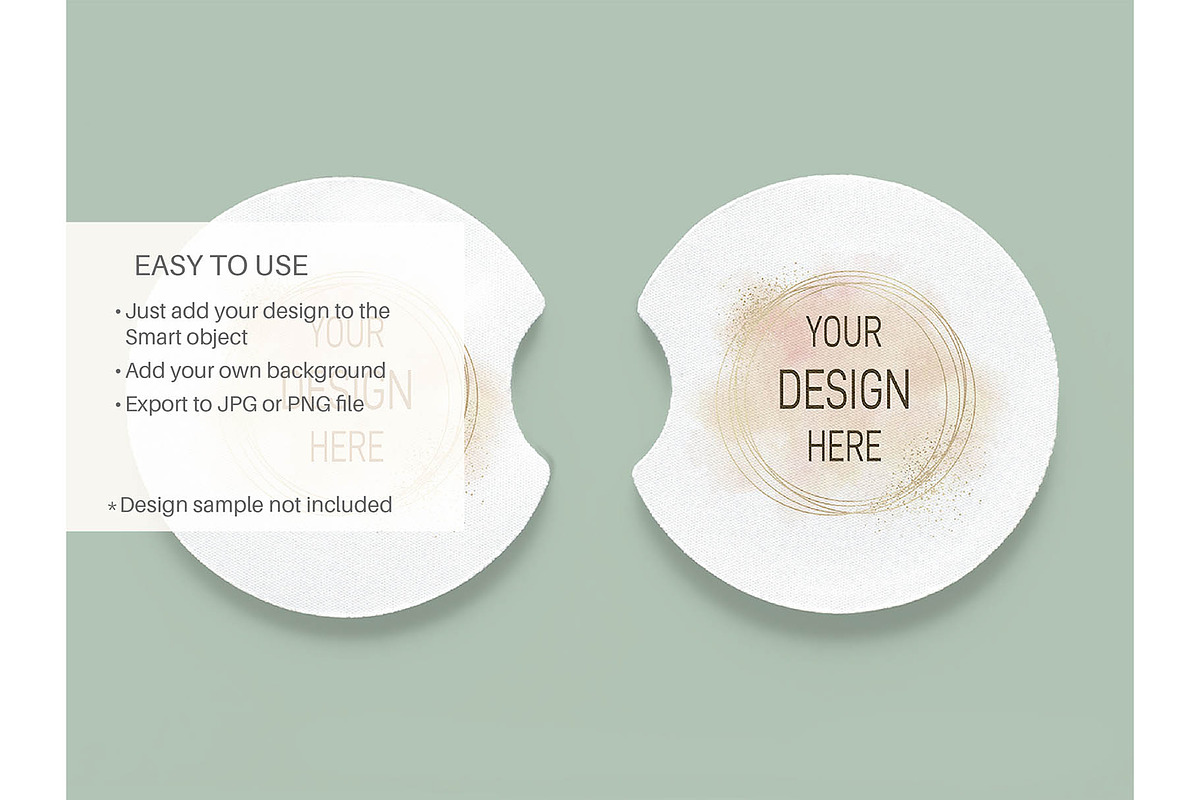 Car Coaster Mockup, a Cups & Container Mockup by MockupsBox (Photo 2 of 5)