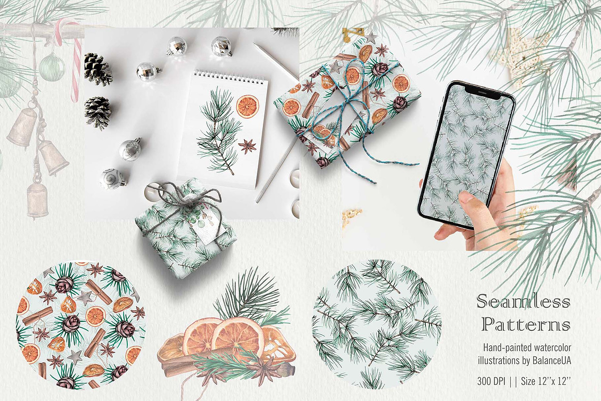 Christmas Watercolor Illustrations, a Decorative Illustration by BalanceUA (Photo 16 of 18)