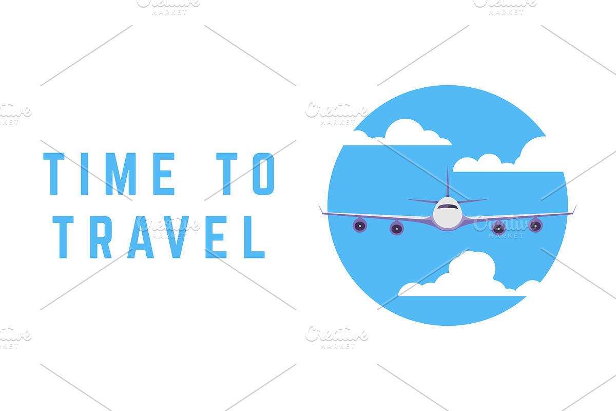 Airplane banner, a Transportation Illustration by SkyVectors