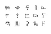 Construction Line Icon Set, an Outline Icon by studiogstock (Thumbnail 2 of 4)