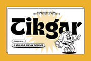 Tikgar Retro Vintage Display Font, a Serif Font by Graphicxell (Thumbnail 1 of 8)