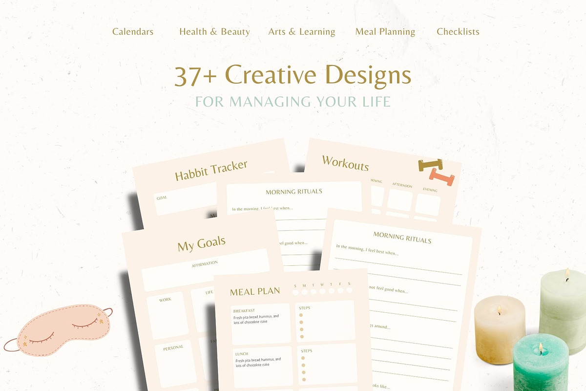 Self Care and Wellness Life Planner, a Magazine Template by Creative Day (Photo 2 of 7)