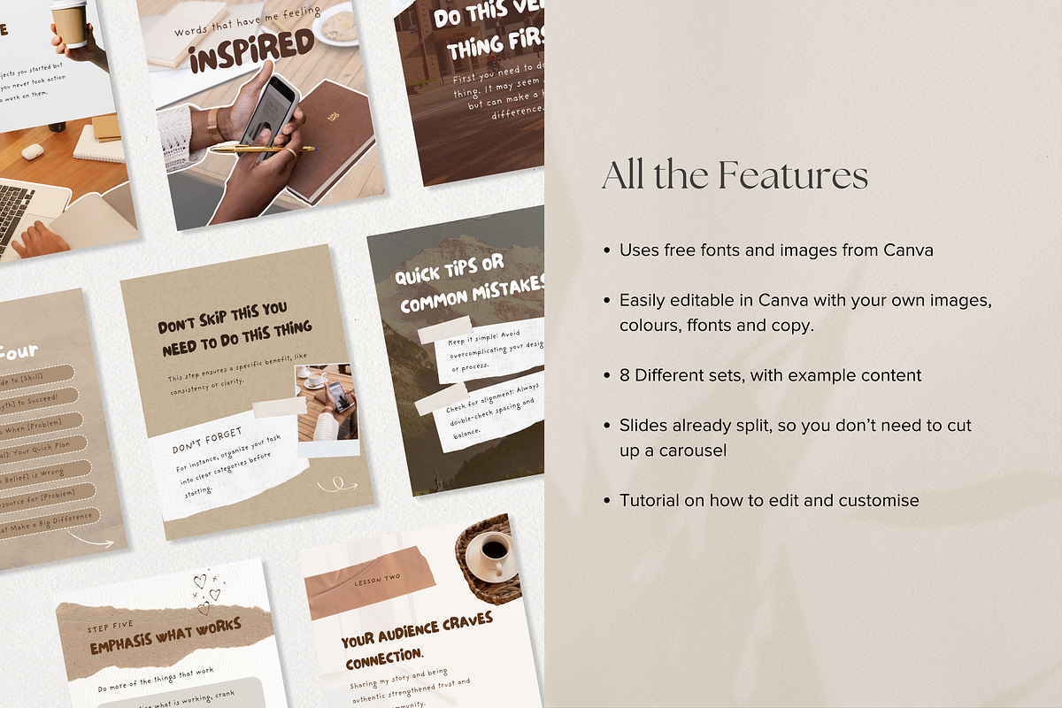 Cozy Collage Instagram Carousels, a Social Media Template by Tabitha Emma (Photo 7 of 9)