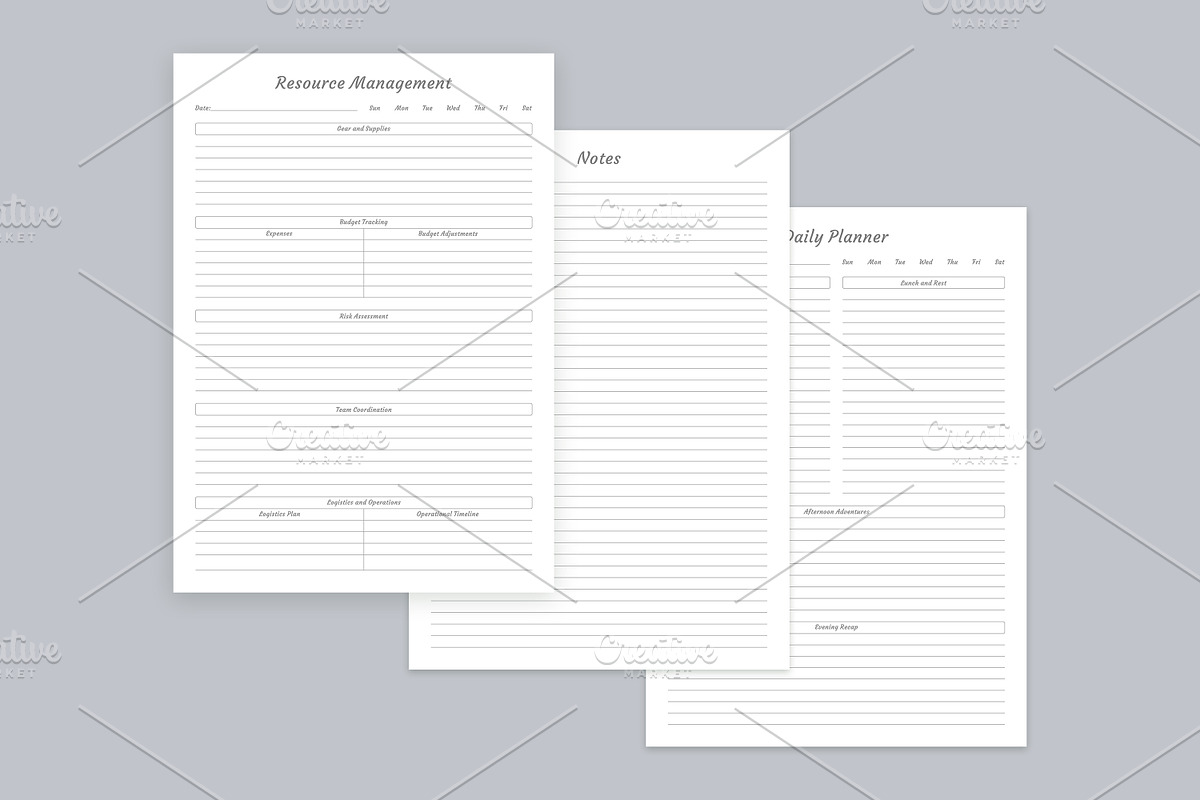 Generic Planning Pages Set V-18, a Stationery Template by shahsoft (Photo 2 of 3)