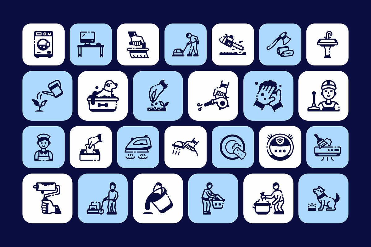 Animated Chores Symbol Icon Set, a Solid Icon by Vectors Market (Photo 2 of 3)