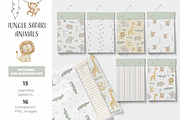 Jungle Safari Animals Watercolor Set, a Pattern Graphic by tetiartline (Thumbnail 1 of 10)